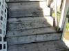 Rotted and weathered outdoor stairs found during a Santa Clarita home inspection.